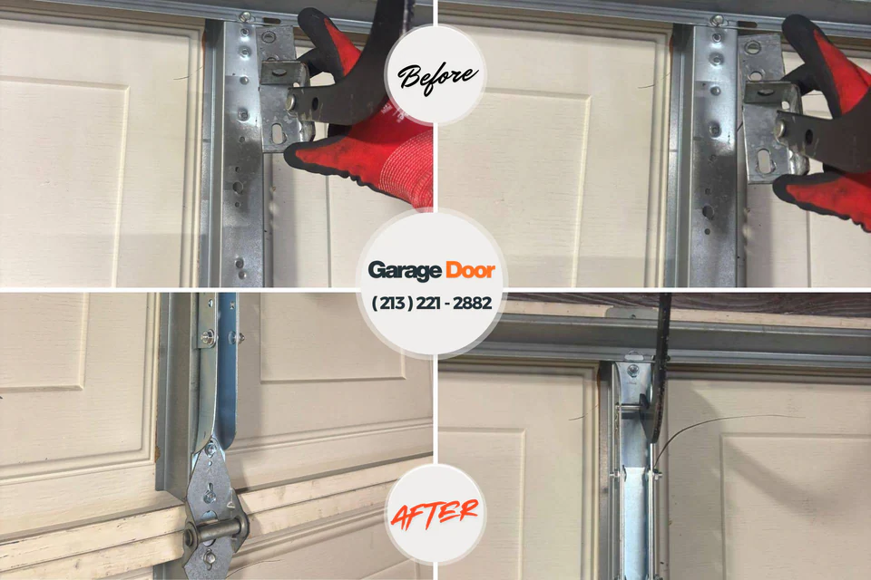 Before and after: garage door repair Washingtonville, NY